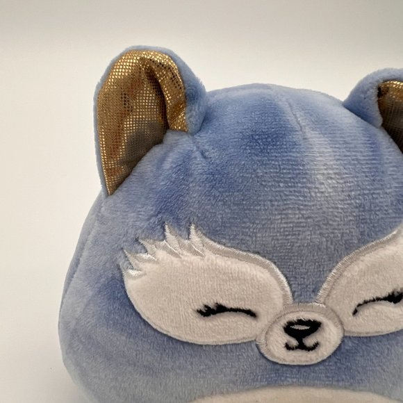 NWT 🥀 5" Melani the Blue and White Tie-Dye Sleep Eye Squad Fox Squishmallow - Picture 8 of 8